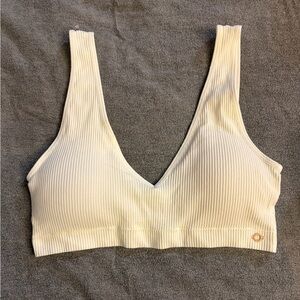 Danskin Cream Ribbed Bralette
